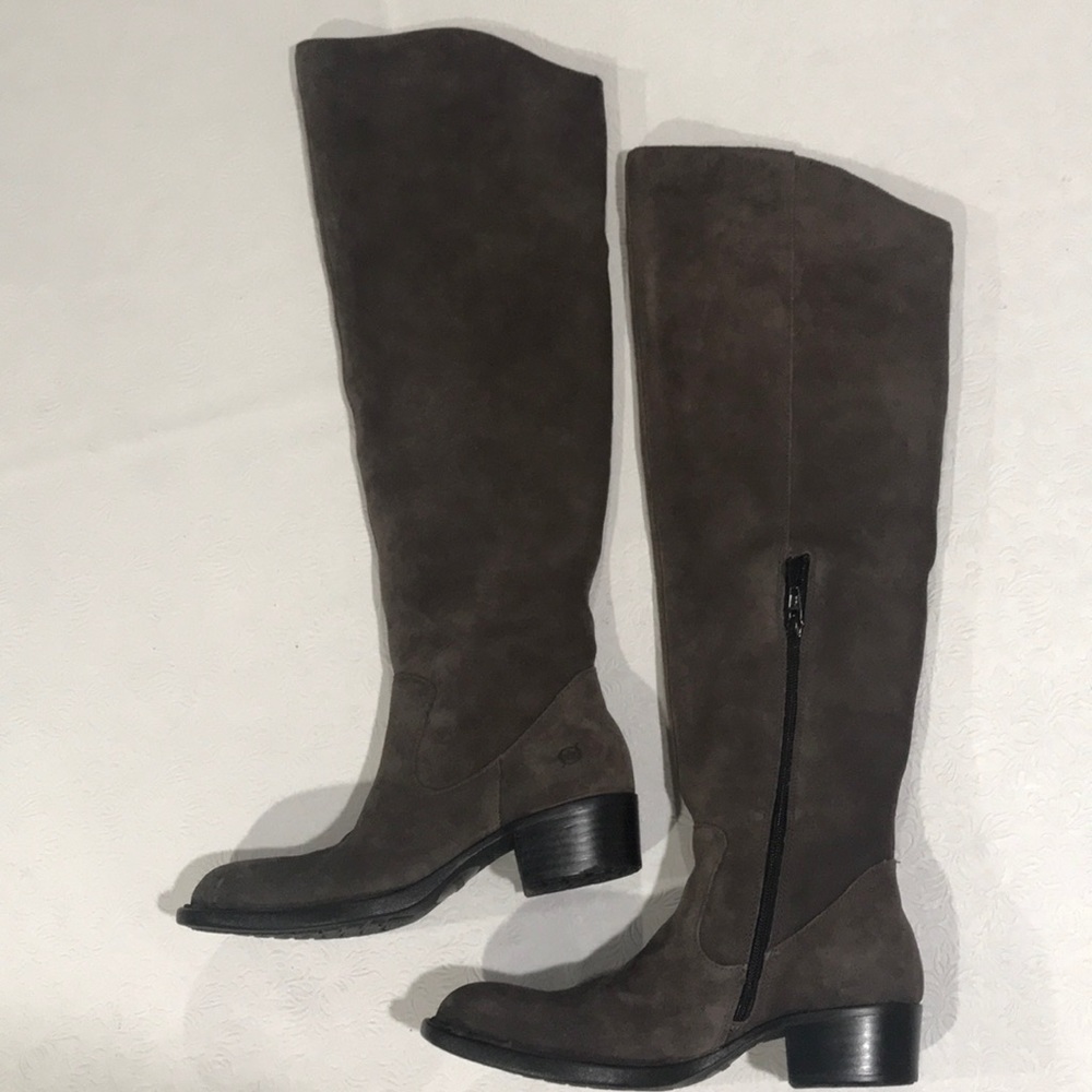 NWOT,BORN Gray Suede over the knee boots